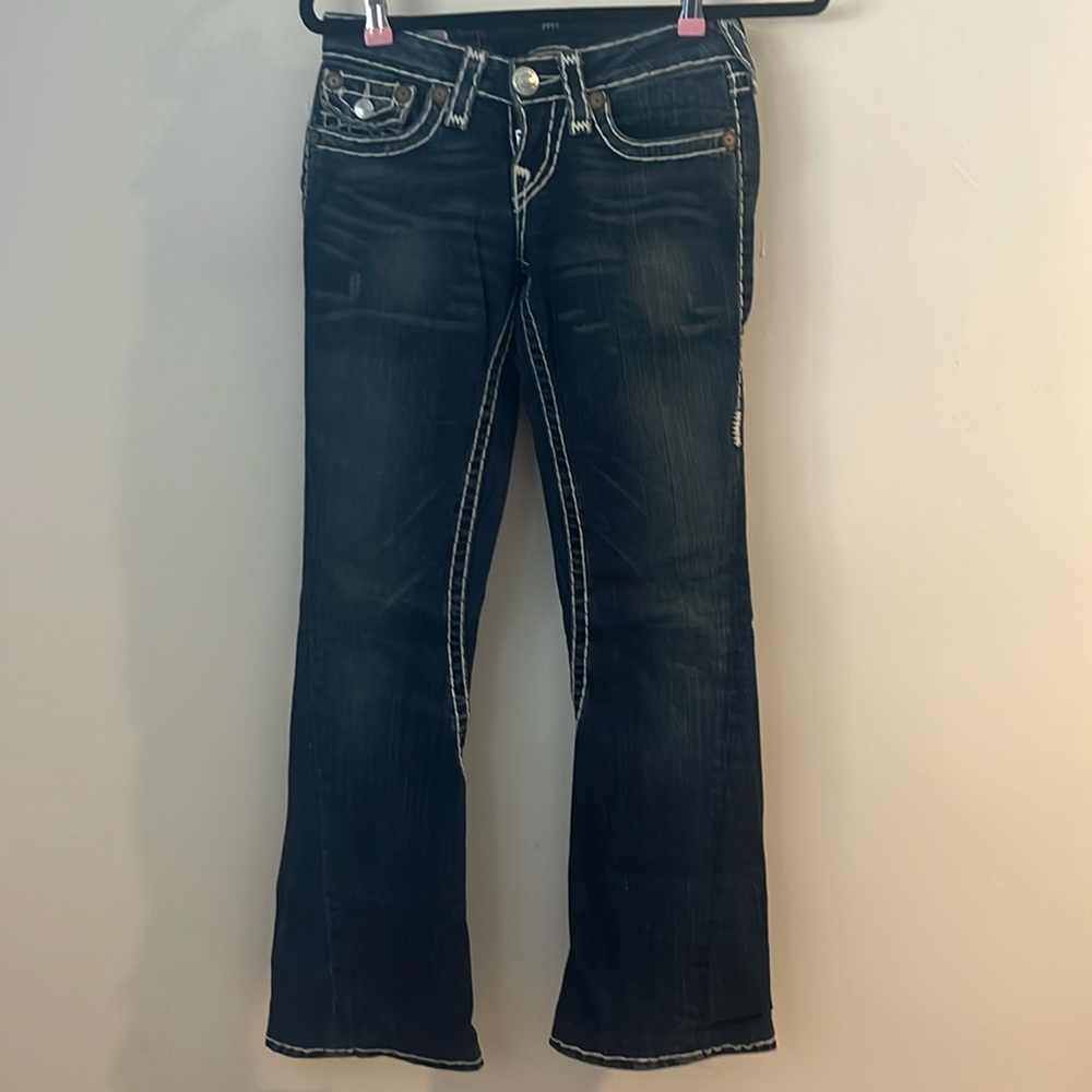 True Religion Joey Jeans Women's Size 25 RN 112790 CA 30427 Flare Low Rise